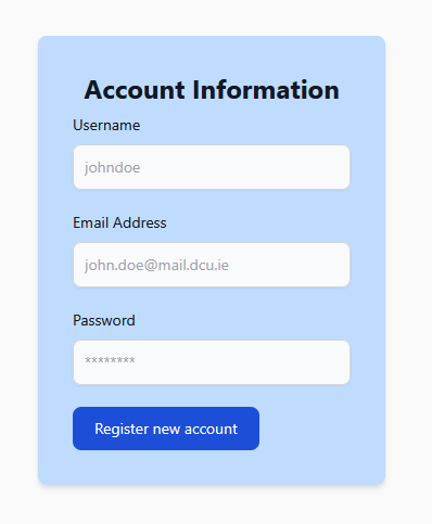 Register Page