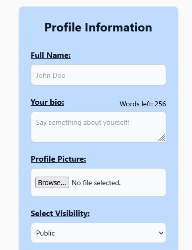Profile Information