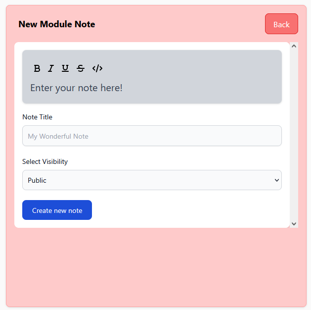 Create Note