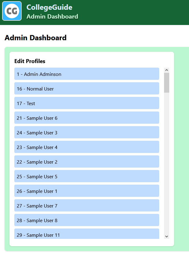 Admin Dashboard